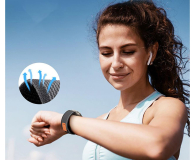 TECH-PROTECT Nylon do Galaxy Watch 4 / 5 / 5 Pro / 6 / 7 / FE Black/Orang 9319456607512 - 1290107 - zdjęcie 4